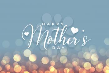 happy mothers day bokeh card celebration background