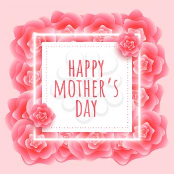 happy mothers day flower greeting background