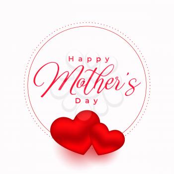 mothers day red hearts poster background