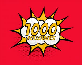 1000 social media followers network connection post design