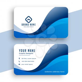 business identity company card design in blue color theme