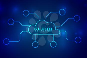 cloud computing digital technology concept connection background
