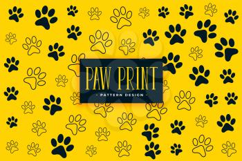 dog or cat paw prints pattern background