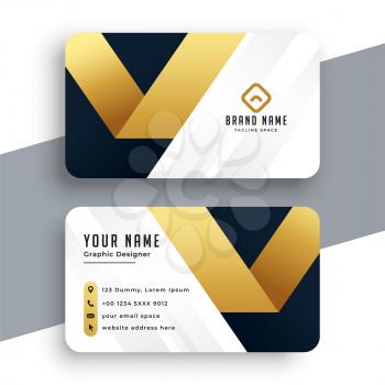 elegant golden premium business card design