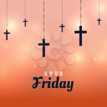 good friday background with hanging crosses
