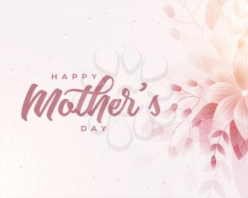 happy mother's day flower decorative card design