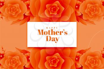 happy mother's day flower decorative greeting design