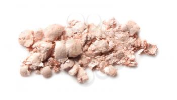Crushed highlighter on white background. Professional cosmetics�