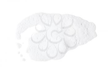 Soap foam on white background�