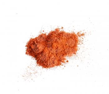 Chili powder on white background�