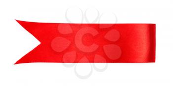 Beautiful red ribbon on white background�
