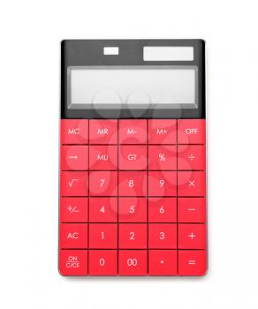 Modern calculator on white background�