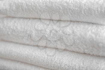 Folded clean towels, closeup�