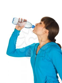 image of a Young girl with bottle of water