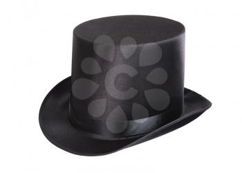 Black top hat isolated on white background 