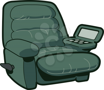 Royalty Free Clipart Image of a Reclining Chair