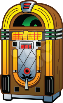 Royalty Free Clipart Image of a Vintage Jukebox