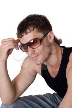 Royalty Free Photo of a Man in Sunglasses