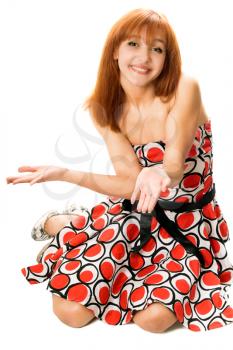 Royalty Free Clipart Image of a Redhead