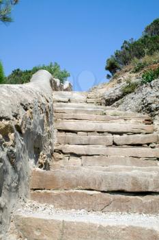 Royalty Free Photo of Steps Up a Mountain