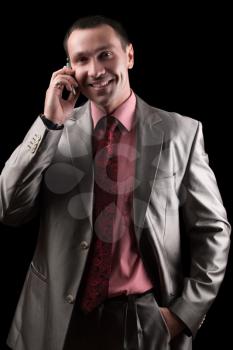 Royalty Free Photo of a Businessman on the Phone