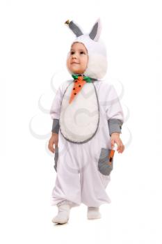 Royalty Free Photo of a Little Boy Dressed as Bunny