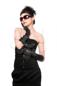 Royalty Free Photo of a Woman in Black