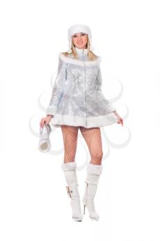 Royalty Free Photo of a Woman in a Winter Costume
