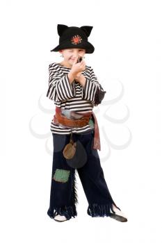 Royalty Free Photo of a Boy Dressed as a Pirate
