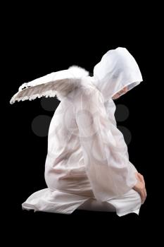 Royalty Free Photo of a Man in an Angel Costume