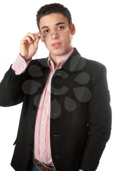 Royalty Free Photo of a Young Man in a Business Suit