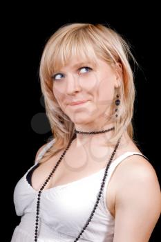 Royalty Free Photo of a Woman Looking to the Side
