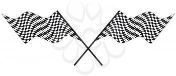 Royalty Free Clipart Image of a Checkered Flags