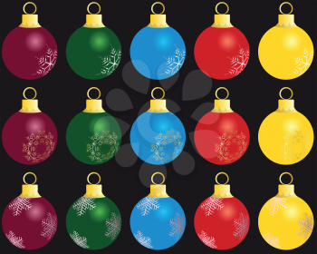 Royalty Free Clipart Image of Christmas Ornaments 