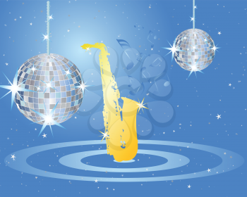 Royalty Free Clipart Image of a Disco Themed Background