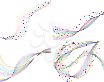 Royalty Free Clipart Image of a Set of Colorful Lines
