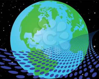 Royalty Free Clipart Image of an Abstract World Design