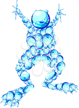 Royalty Free Clipart Image of an Air Bubble Frog