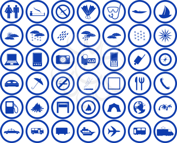 Royalty Free Clipart Image of Travel Web Icons