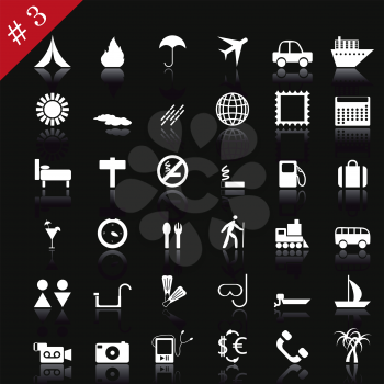 Royalty Free Clipart Image of a Collection of Icons