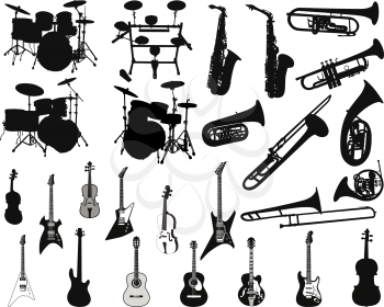 Royalty Free Clipart Image of Musical Instruments 