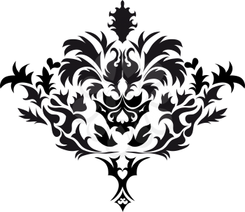 Royalty Free Clipart Image of a Victorian Emblem 