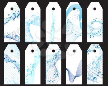 Royalty Free Clipart Image of Water Themed Bookmarks