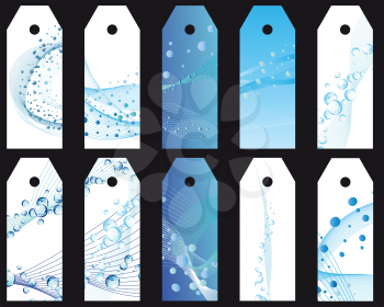 Royalty Free Clipart Image of Water Themed Bookmarks