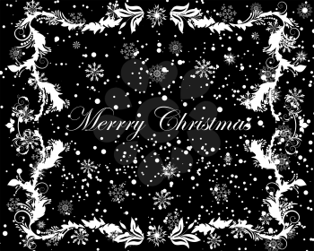 Beautiful vector Christmas (New Year) frame for design use