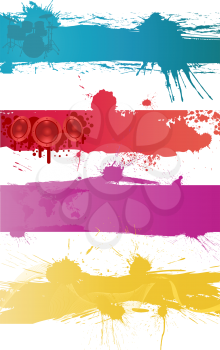Abstract grunge vector backgrounds set for design use. 