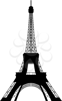 Eiffel tower silhouette. Vector illustration for design use. 