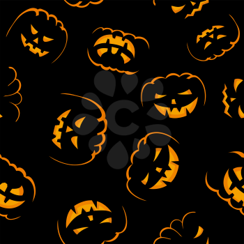 Happy halloween night seamless background. Vector illustration.