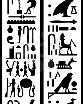 Egyptian seamless hieroglyphs pattern.  For easy making seamless pattern just drag all group into swatches bar, and use it for filling any contours.