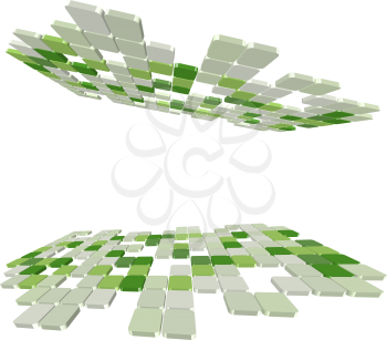 Abstract 3d checked  business background. Vector illustration.